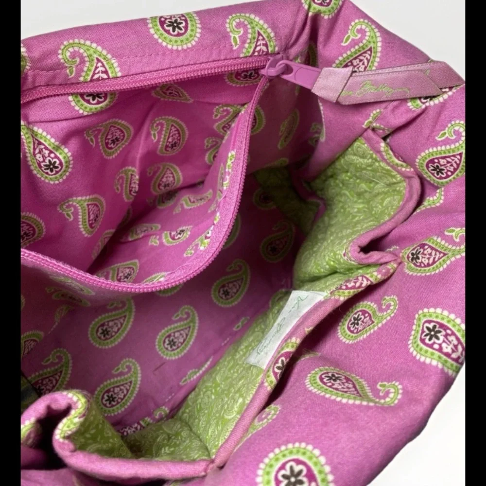 Vera Bradley Quilted Paisley Bermuda Pink Tote Bag Retired Handbag Purse - Picture 9 of 16